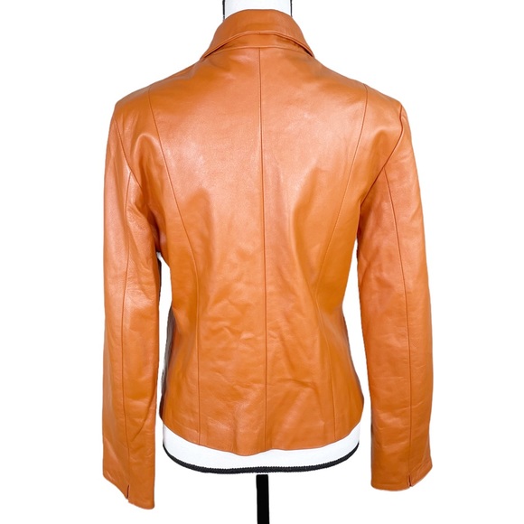 Vera Pelle Tan Brown Genuine Leather Jacket - Picture 3 of 6